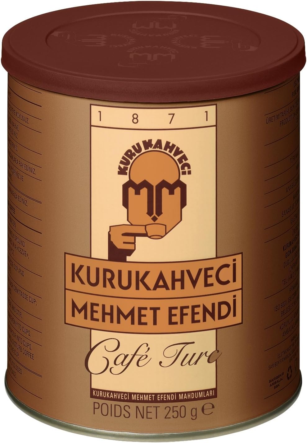 Kurukahveci Mehmet Efendi Turkish Coffee - Dark Roast Ground Coffee 250g